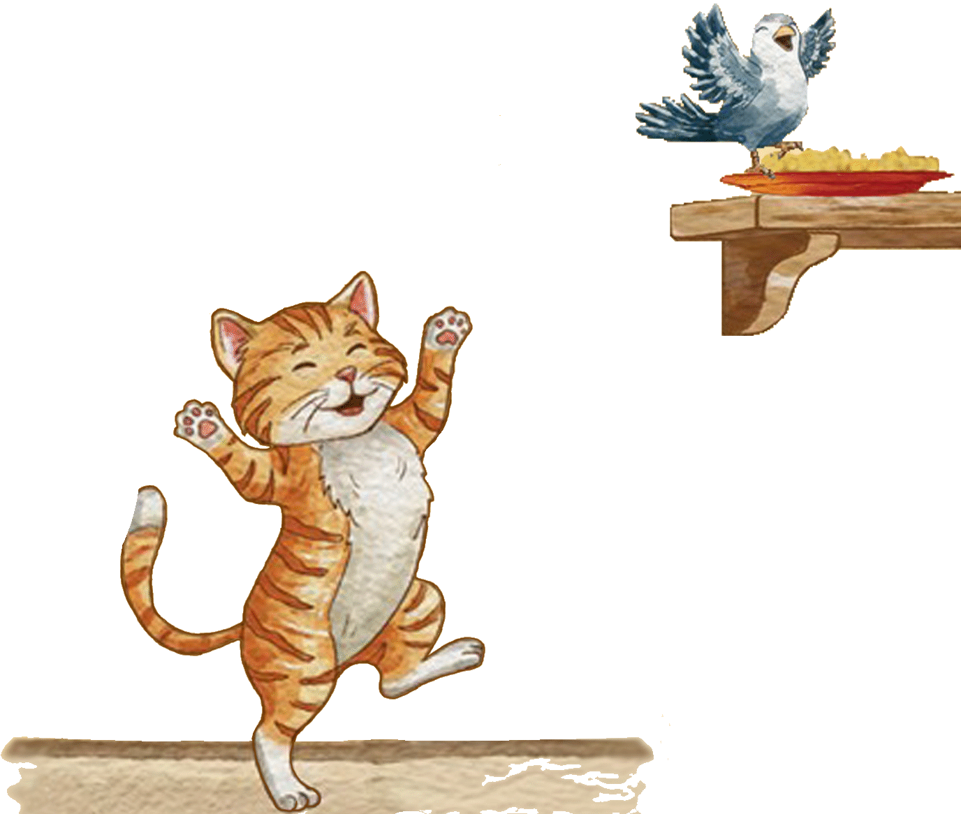 Grammie Cat coloring page illustration